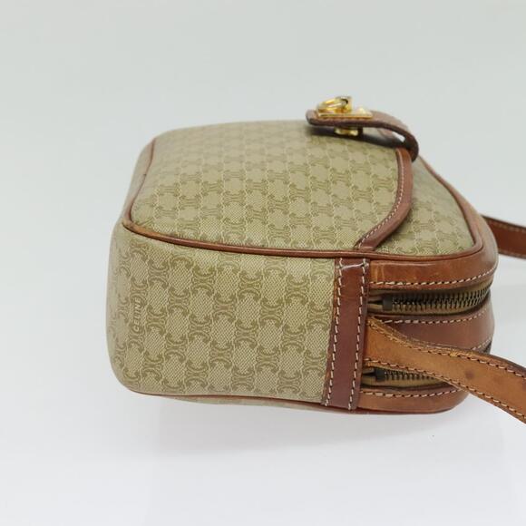 CELINE Macadam Canvas Shoulder Bag Pvc Beige Gold - Picture 5 of 13